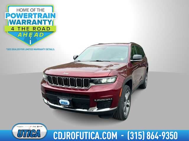 2023 Jeep Grand Cherokee L Limited 4x4 in Velvet Red Pearlcoat — front three-quarter view