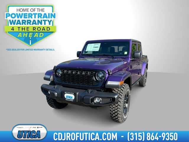 2026 Jeep Gladiator GLADIATOR WILLYS 4X4 in Reign Exterior Paint — front three-quarter view