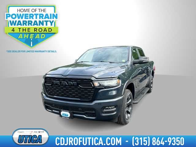 2026 RAM Ram 1500 RAM 1500 BIG HORN CREW CAB 4X4 5'7' BOX in Forged Blue Metallic Exterior Paint — front three-quarter view