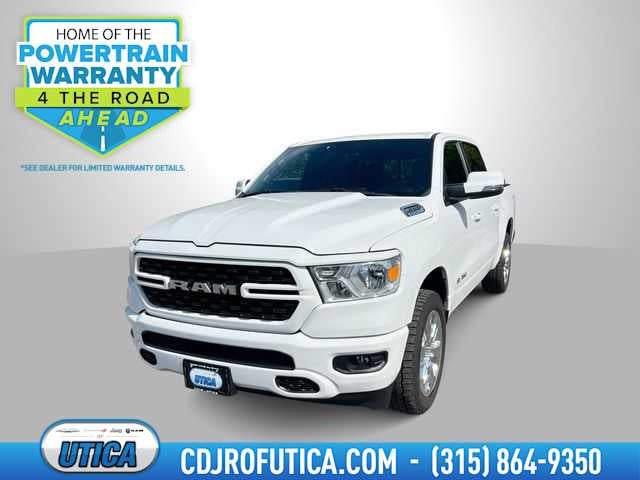 2023 RAM 1500 Big Horn Crew Cab 4x4 5'7' Box in Bright White Clearcoat — front three-quarter view