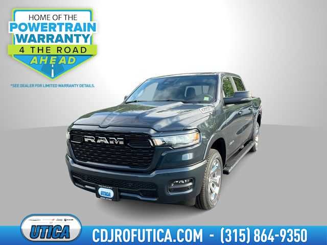 2026 RAM Ram 1500 RAM 1500 BIG HORN CREW CAB 4X4 5'7' BOX in Forged Blue Metallic Exterior Paint — front three-quarter view