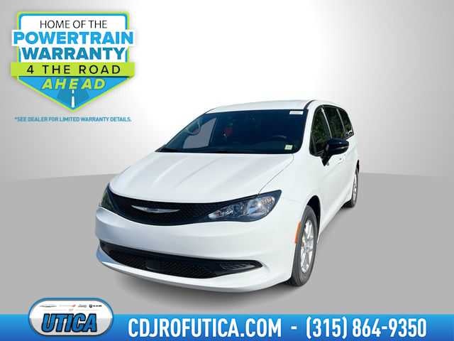 2027 Chrysler Pacifica PACIFICA LX in Bright White Clear-Coat Exterior Paint — front three-quarter view