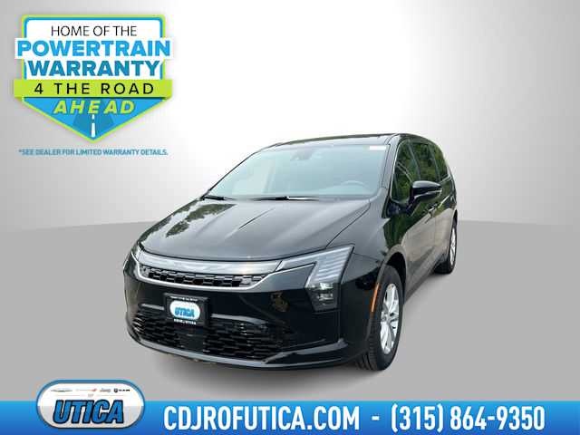 2027 Chrysler Pacifica PACIFICA SELECT AWD in Diamond Black Crystal Pearl-Coat Exterior Paint — front three-quarter view
