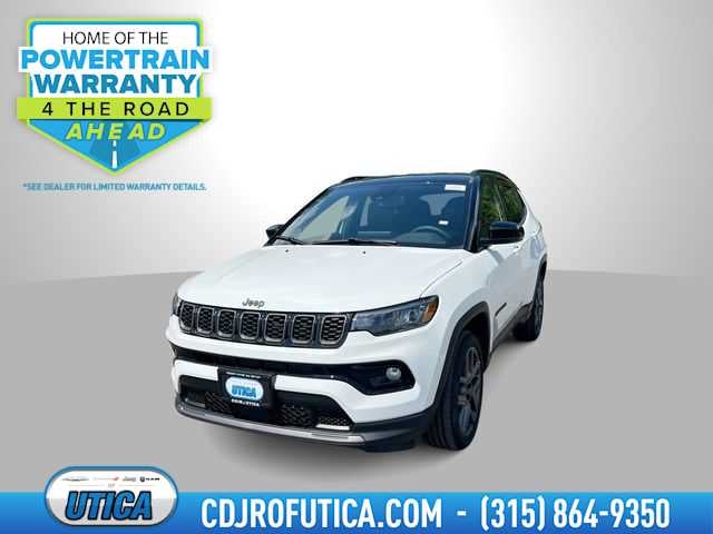 2026 Jeep Compass COMPASS LIMITED ALTITUDE 4X4 in Bright White Clear-Coat Exterior Paint — front three-quarter view
