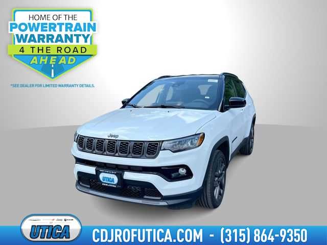 2026 Jeep Compass COMPASS LIMITED ALTITUDE 4X4 in Bright White Clear-Coat Exterior Paint — front three-quarter view