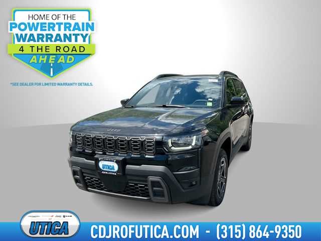 2026 Jeep Cherokee CHEROKEE LIMITED 4X4 in Diamond Black Crystal Pearl-Coat Exterior Paint — front three-quarter view