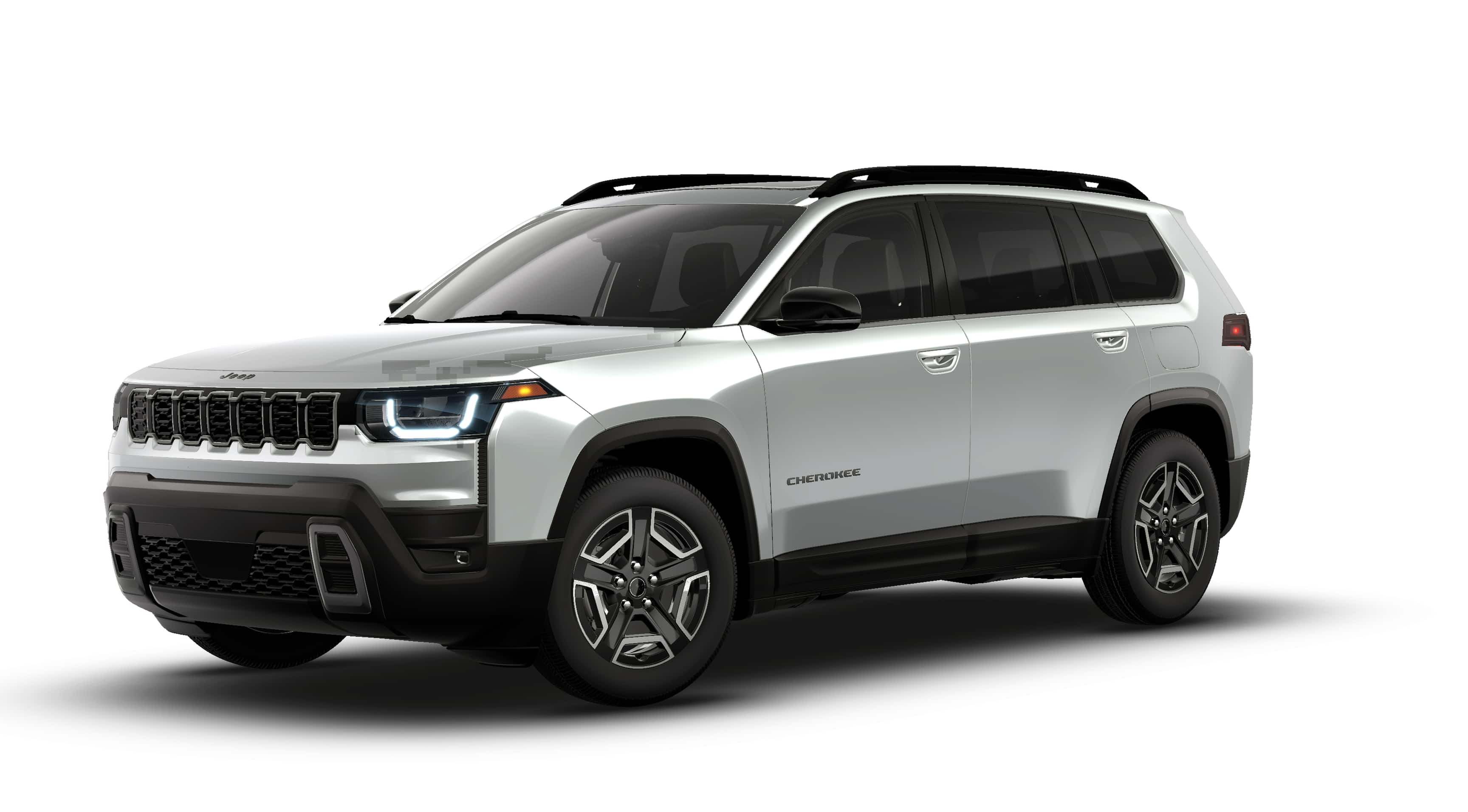 2026 Jeep Cherokee CHEROKEE LIMITED 4X4 in Silver Zynith Clear-Coat Exterior Paint — front three-quarter view