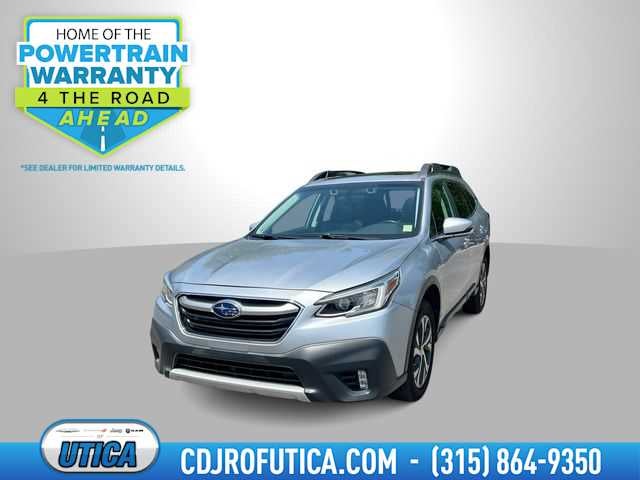 2021 Subaru Outback Limited in Ice Silver Metallic — front three-quarter view