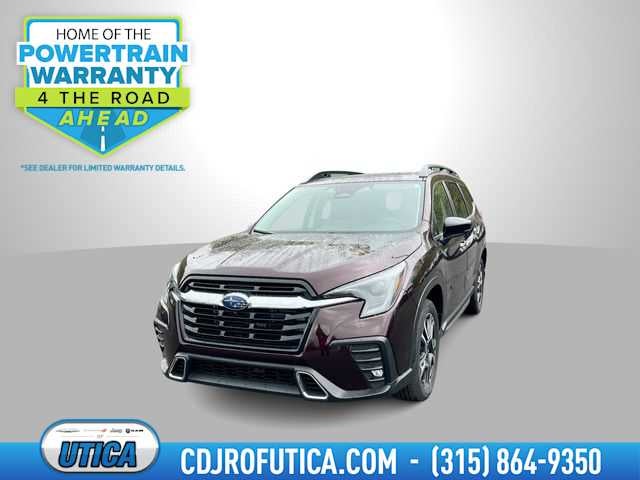 2025 Subaru Ascent Touring 7-Passenger in Dark Mahogany Pearl — front three-quarter view