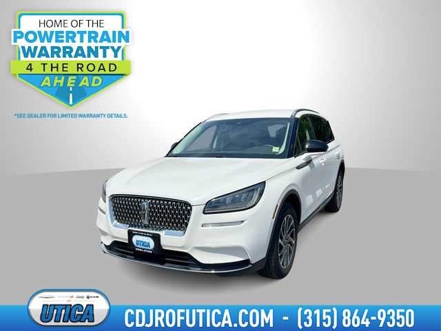 2022 Lincoln Corsair Standard in Pristine White Metallic Tri-Coat — front three-quarter view