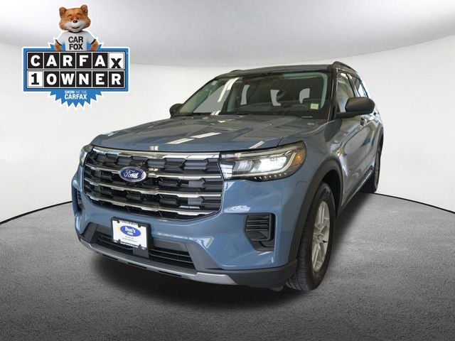 2026 Ford Explorer Active in Vapor Blue — front three-quarter view