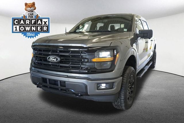 2024 Ford F-150 XLT in Gray Metallic — front three-quarter view
