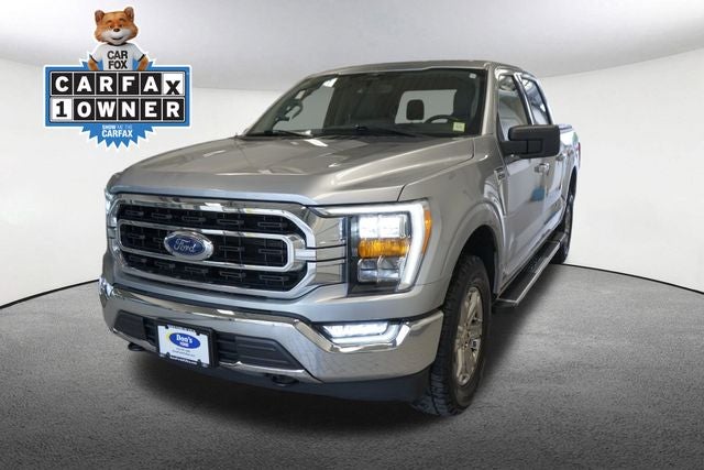 2023 Ford F-150 XLT in Silver Metallic — front three-quarter view