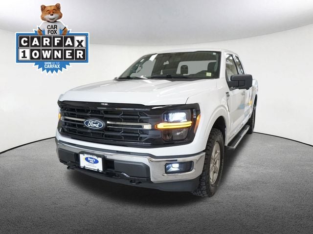 2024 Ford F-150 XLT in Oxford White — front three-quarter view