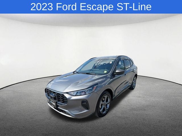 2023 Ford Escape ST-Line in Gray Metallic — front three-quarter view