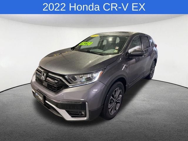 2022 Honda CR-V EX in Sonic Gray Pearl — front three-quarter view