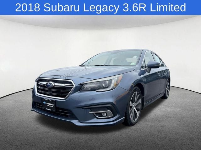 2018 Subaru Legacy 3.6R Limited in Twilight Blue Metallic — front three-quarter view