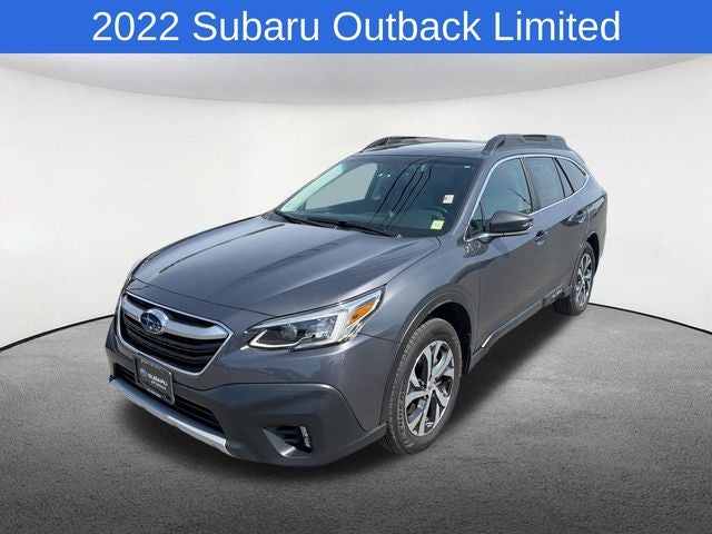 2022 Subaru Outback Limited in Magnetite Gray Metallic — front three-quarter view