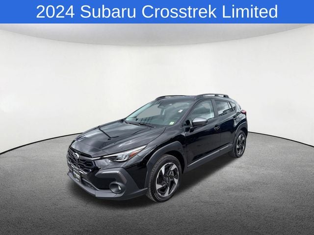 2024 Subaru Crosstrek Limited in Crystal Black Silica — front three-quarter view