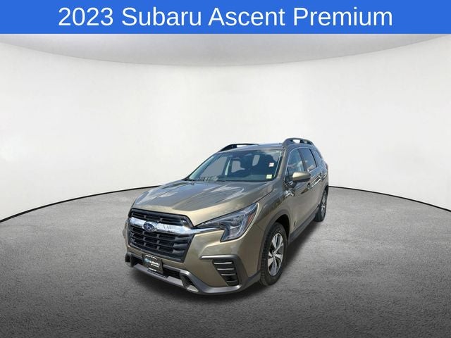 2023 Subaru Ascent Premium in Autumn Green Metallic — front three-quarter view
