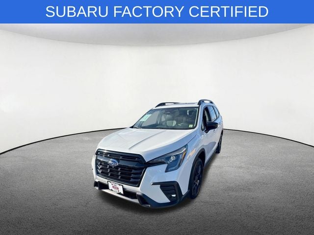 2025 Subaru Ascent Onyx Edition Touring in Crystal White Pearl — front three-quarter view