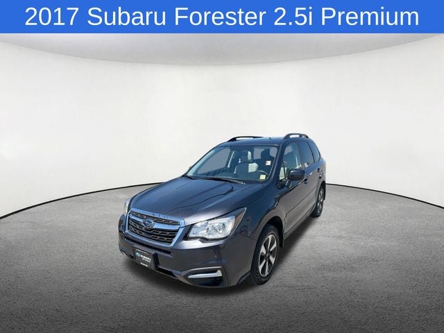 2017 Subaru Forester 2.5i Premium in Dark Gray Metallic — front three-quarter view