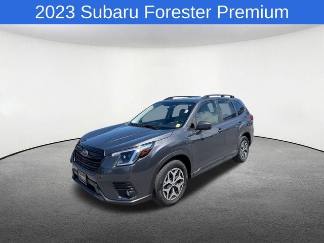 2023 Subaru Forester Premium in Magnetite Gray Metallic — front three-quarter view
