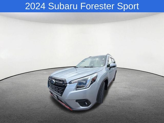 2024 Subaru Forester Sport in Ice Silver Metallic — front three-quarter view